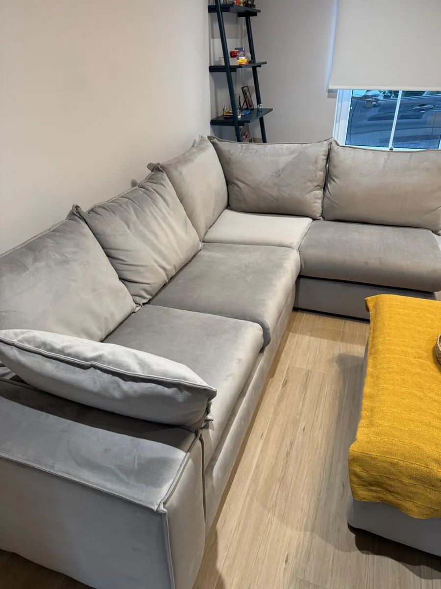 DFS Corner Sofa + Matching Footstool – Excellent C - Image 3