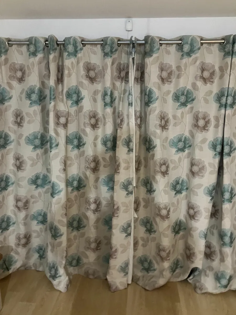Floral Eyelet Curtains - Image 1