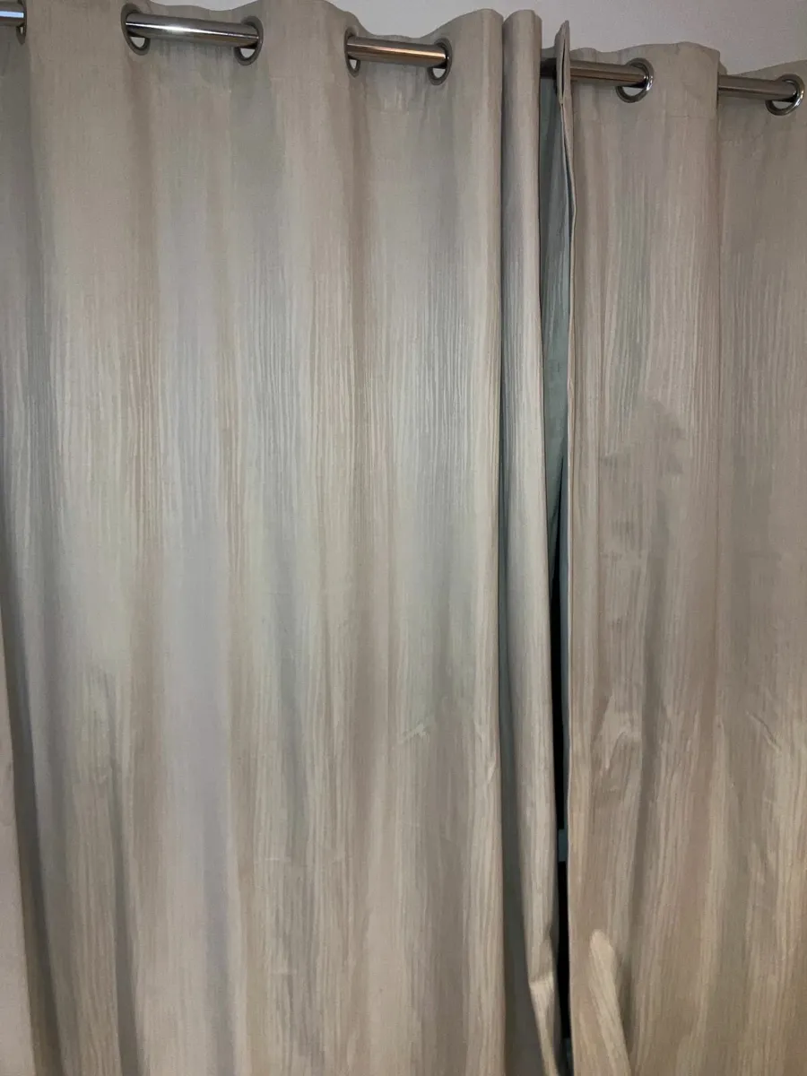 BEIGE LONG DROP CURTAINS - Image 2