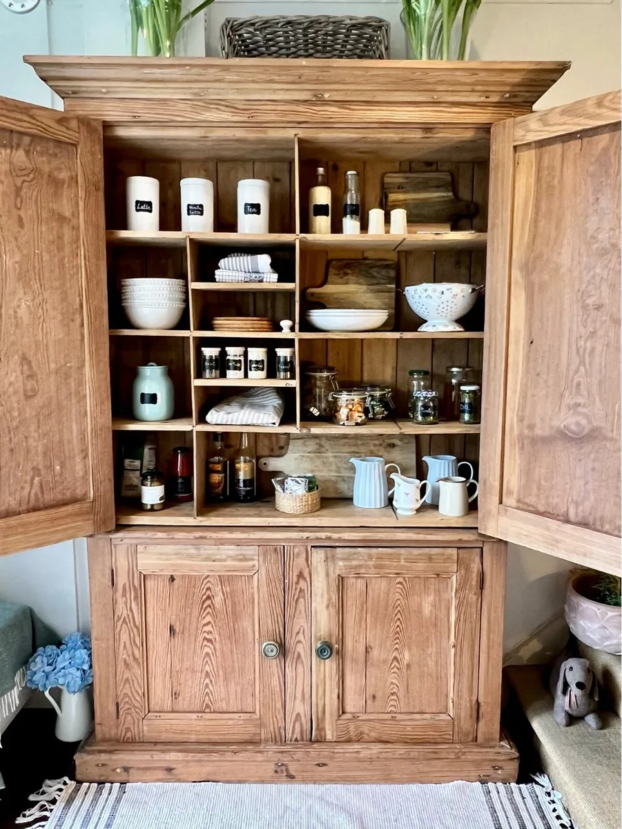Antique pine kitchen pantry - Image 3