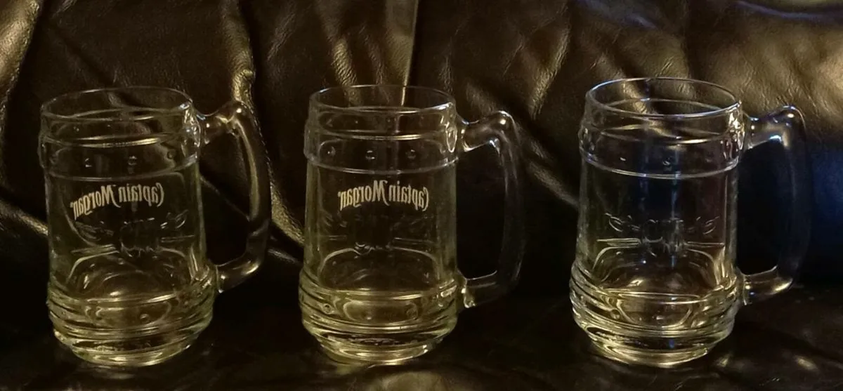 Three Captain Morgan Glass Tankards - Image 2