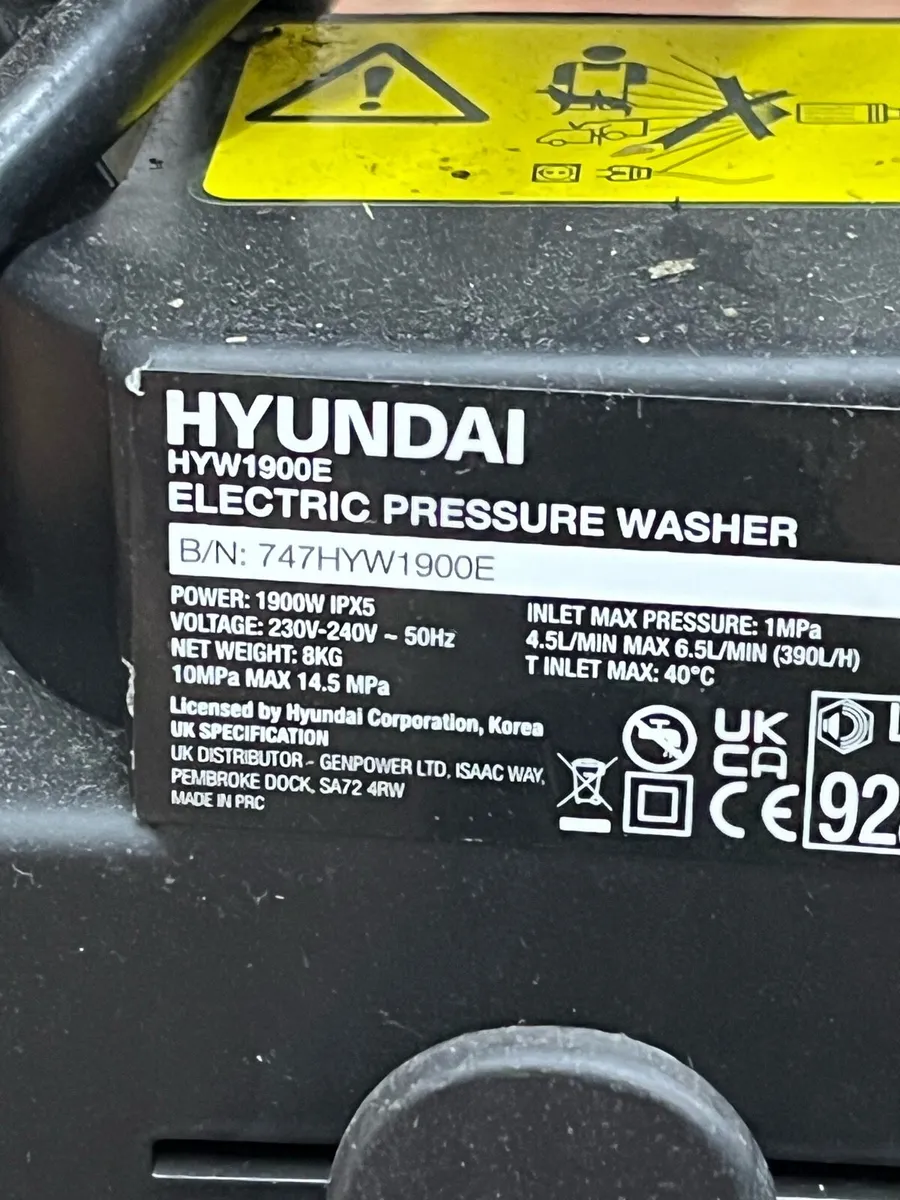 Hyundai Power Washer. - Image 1
