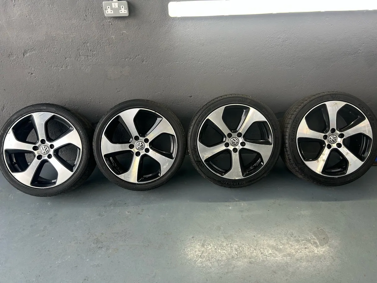 18” GENUINE GOLF GTI ALLOY WHEELS & TYRES - Image 2