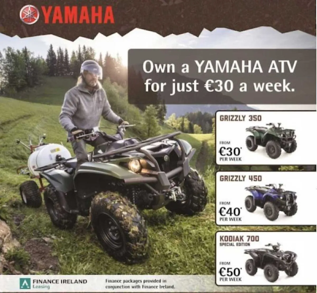 Finance from only €30 per week on any new Yamaha