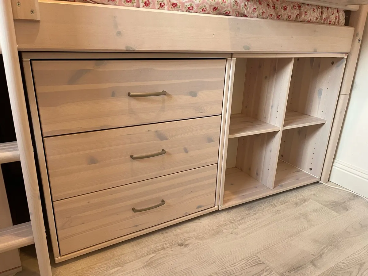 Flexa Mid-High White Washed Bed - Image 2