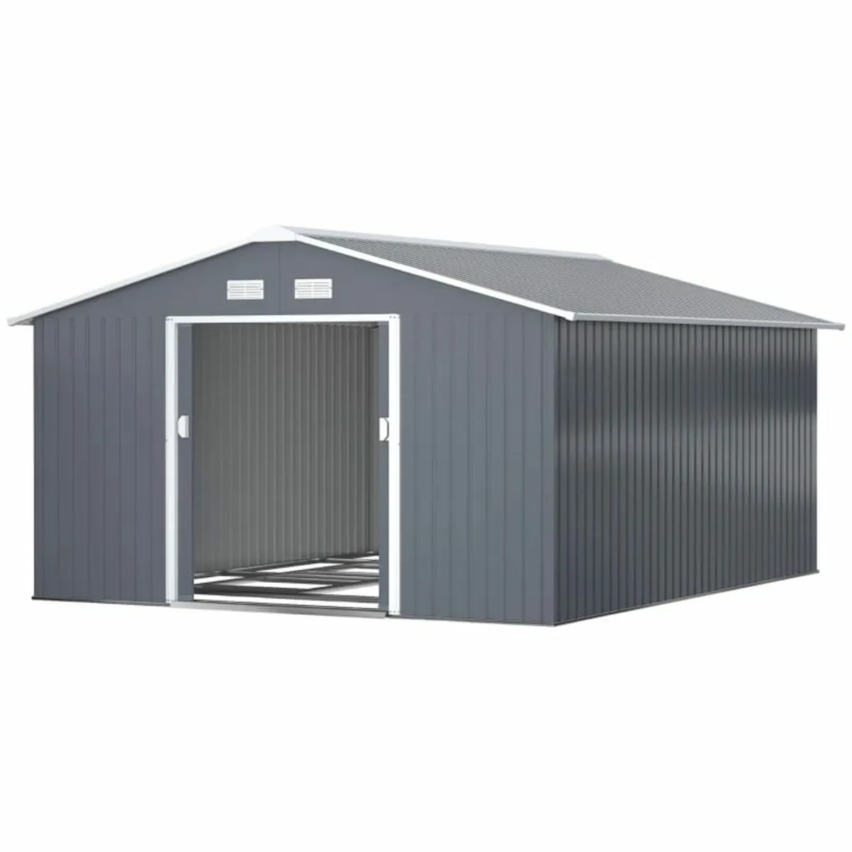 13 x 11ft Garden Metal Storage Shed, Outdoor Stora - Image 3