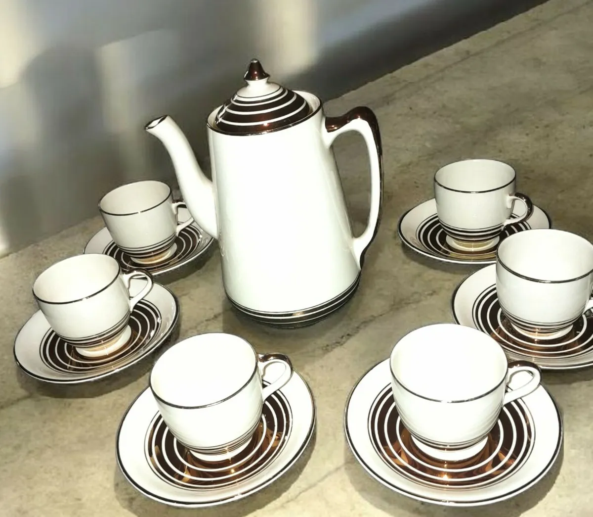 COBRIDGE art Deco gold and cream set - Image 1