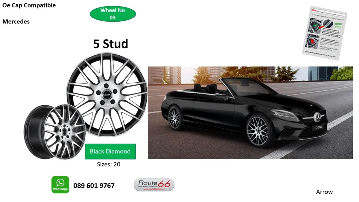 Mercedes alloy wheelsRoute 66 - Image 2
