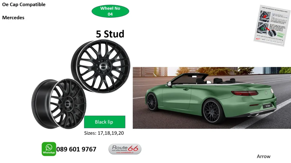 Mercedes alloy wheelsRoute 66 - Image 3