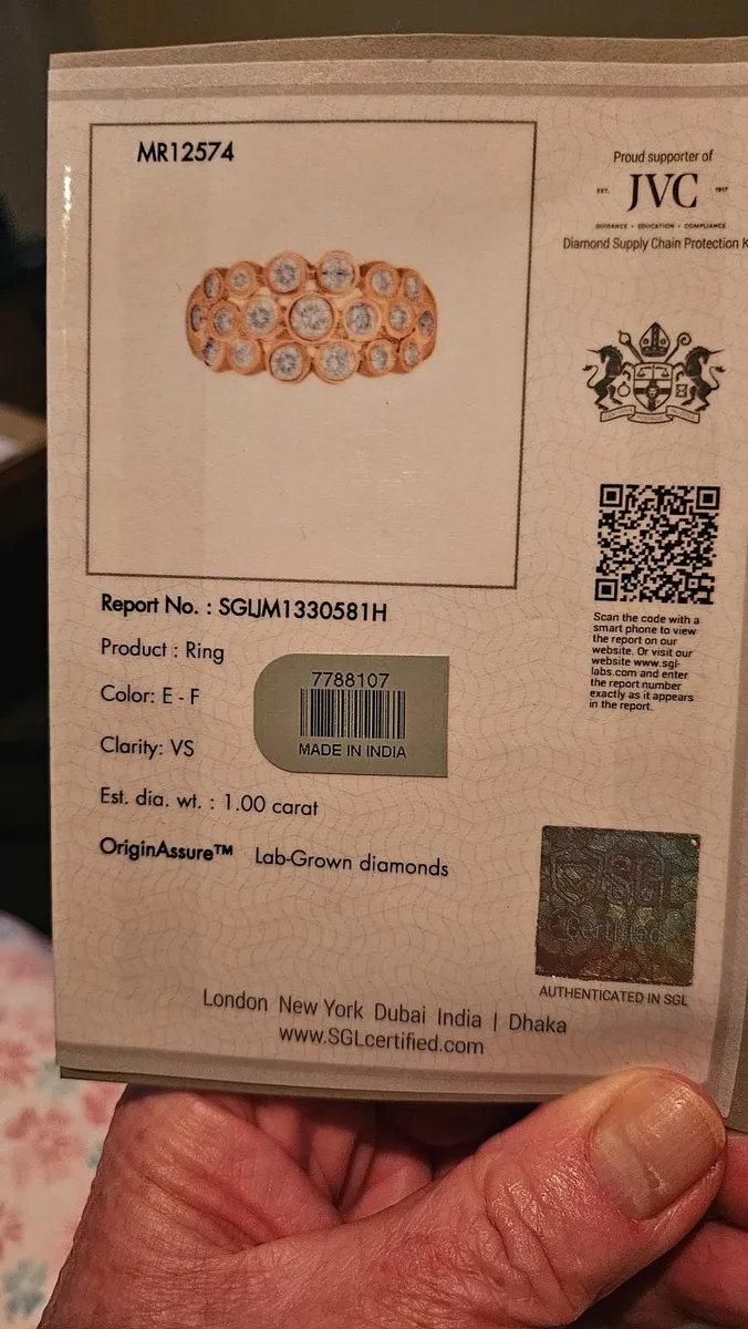 1ct Lab Grown Diamond "Bubble" ring - Image 2