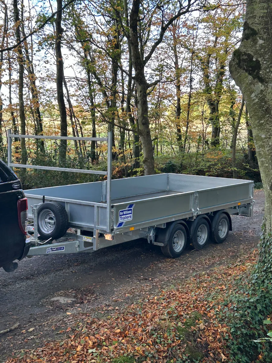 New Ifor Williams 14x6.6 Tri Axle Dropside Trailer - Image 2
