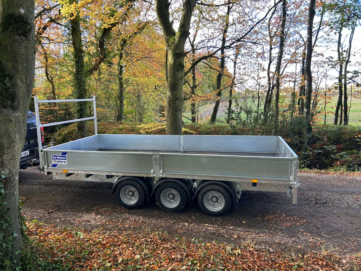 New Ifor Williams 14x6.6 Tri Axle Dropside Trailer - Image 3