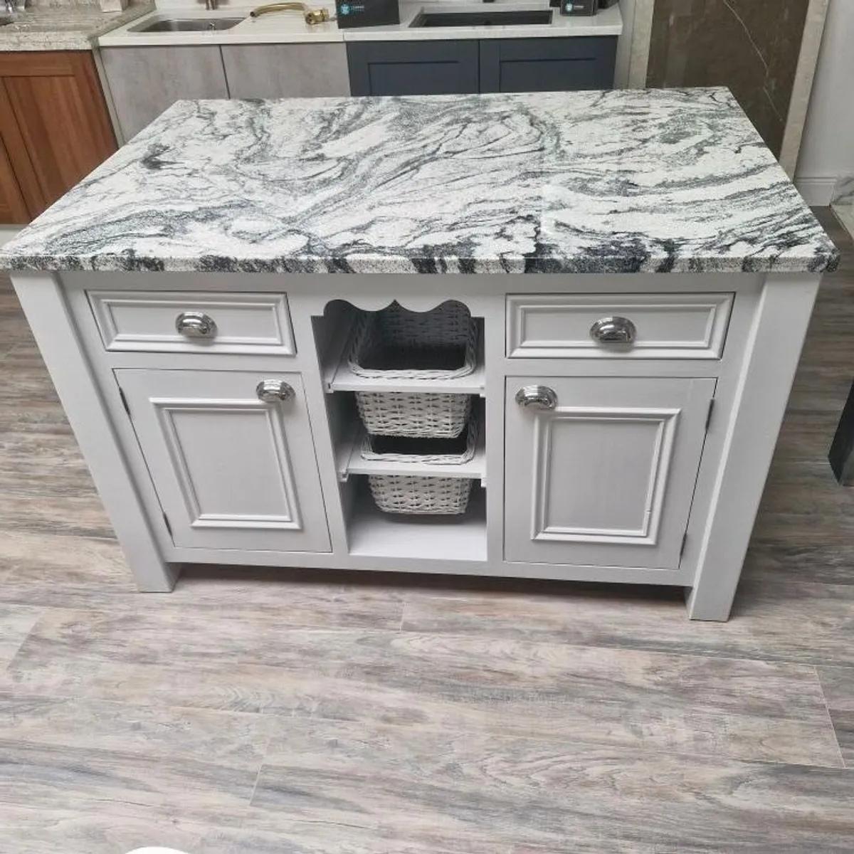Kitchen Island with Granite Top - Image 1