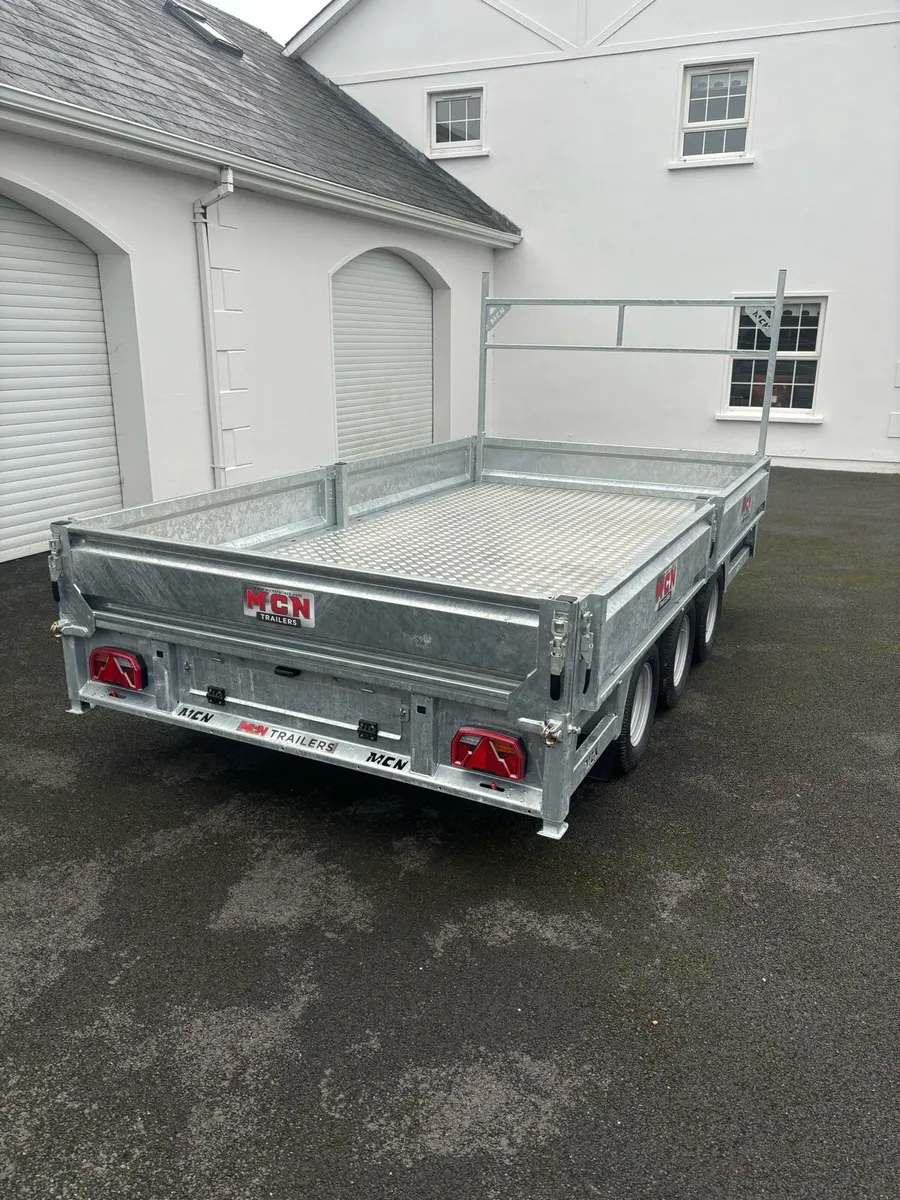 MCN Trailers 12ft Tri axle Flatbed builder trailer - Image 4