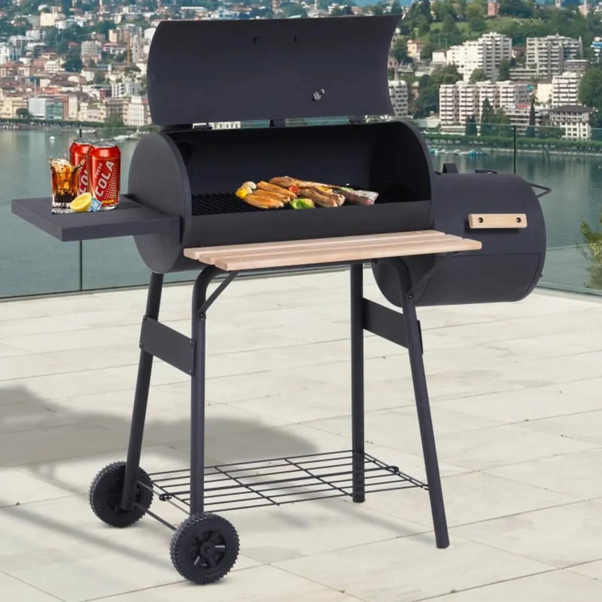Portable Charcoal BBQ Grill, Cold-rolled Steel, So - Image 2