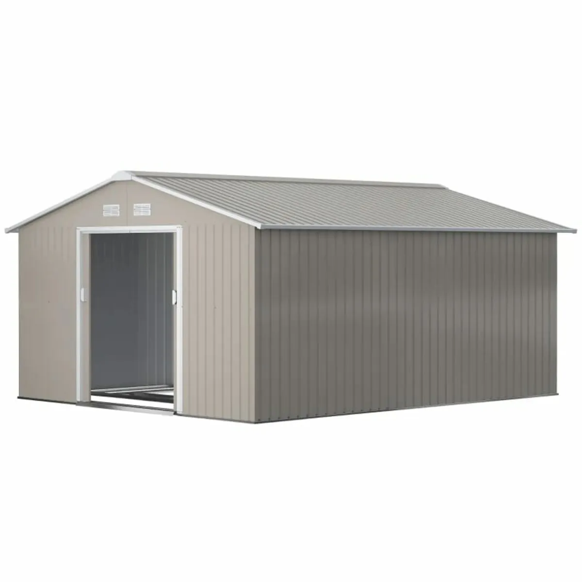 13 x 11ft Large Metal Storage Shed Sliding Doors - - Image 3