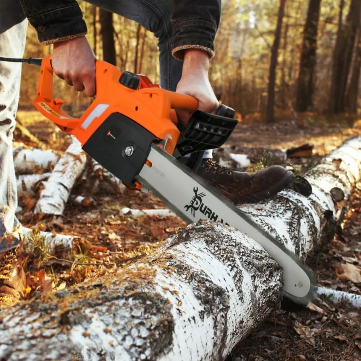 Aluminium Electric Chainsaw with Double Brake Prot - Image 3