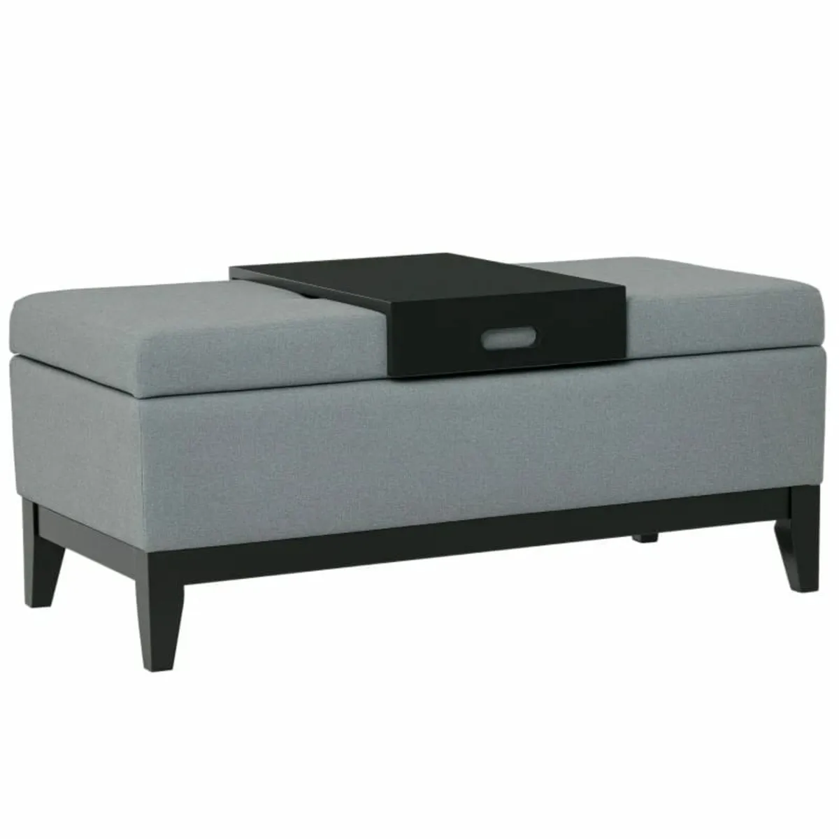 Bench with Storage, Removable Tray Upholstered Ben - Image 3