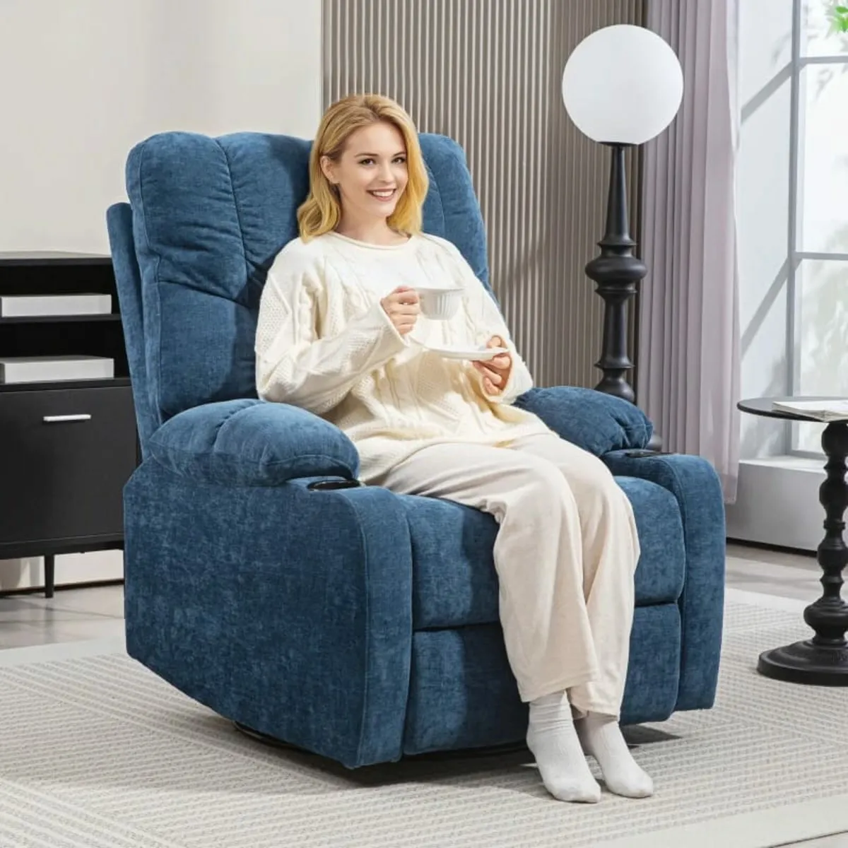 Footrest, Reclining Chair, Swivel, up to 150 kg, S - Image 2