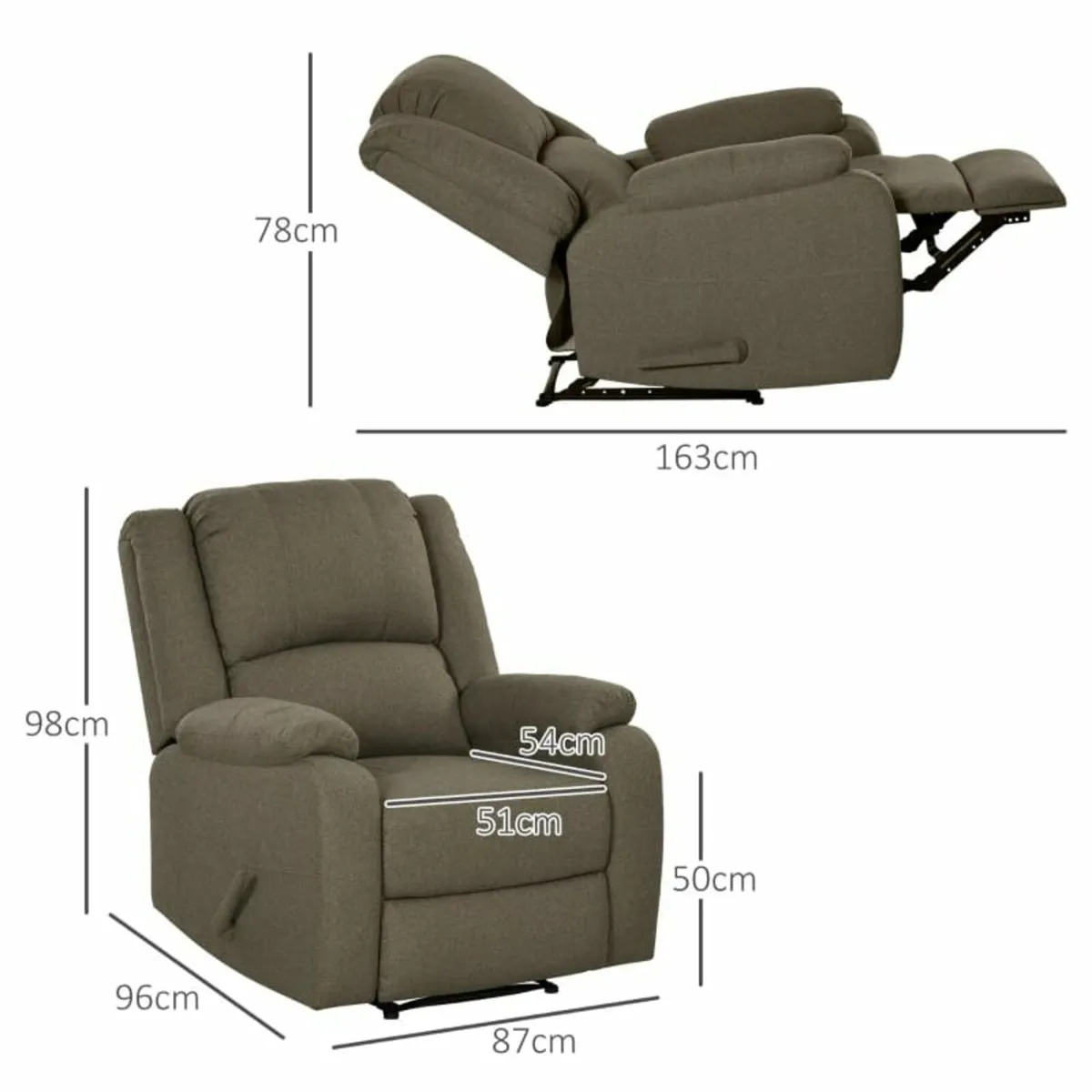 Recliner, recline function and footrest, adjustabl - Image 4