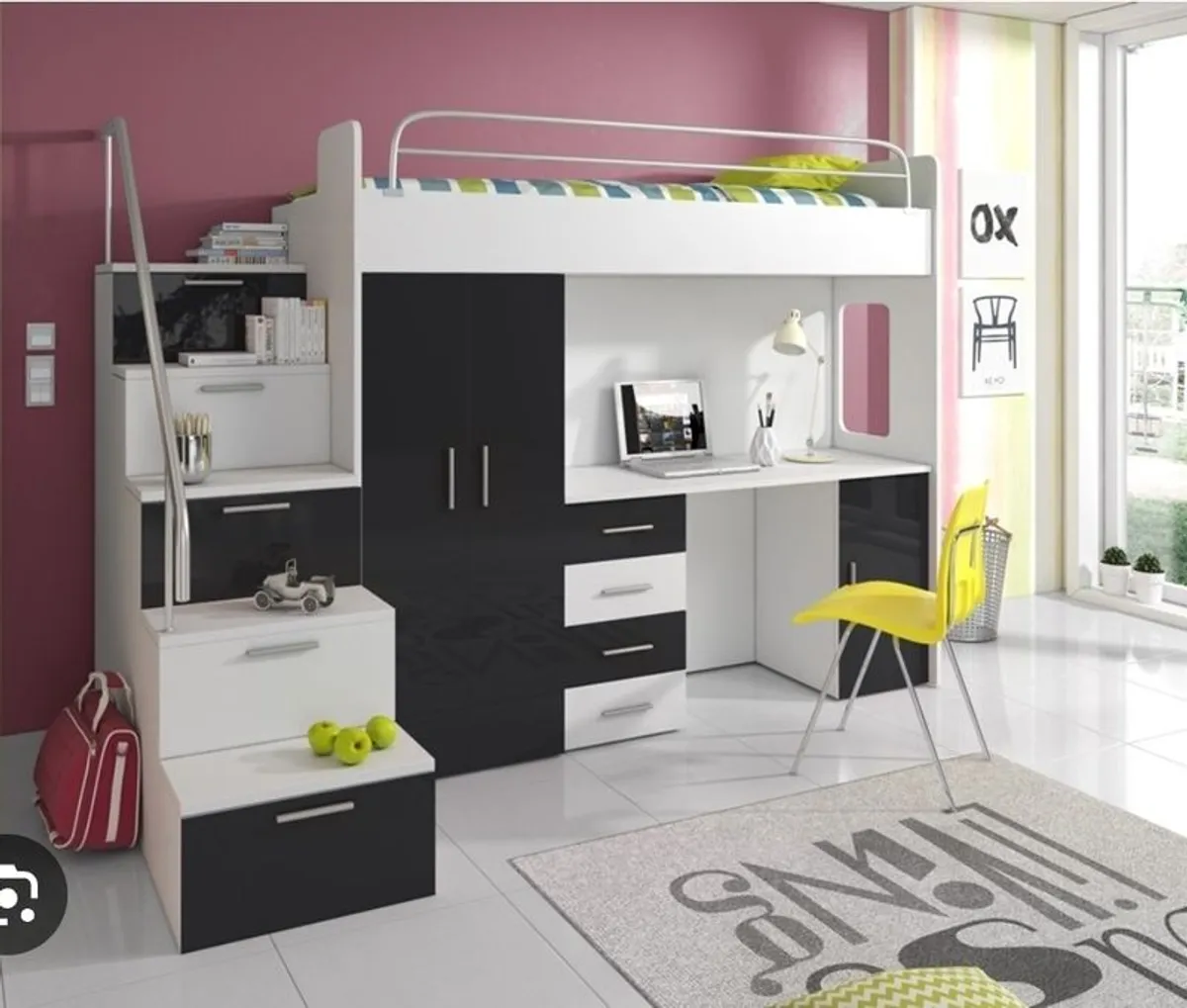 Two High Sleepers/ Beds with desk/wardrobe - Image 1