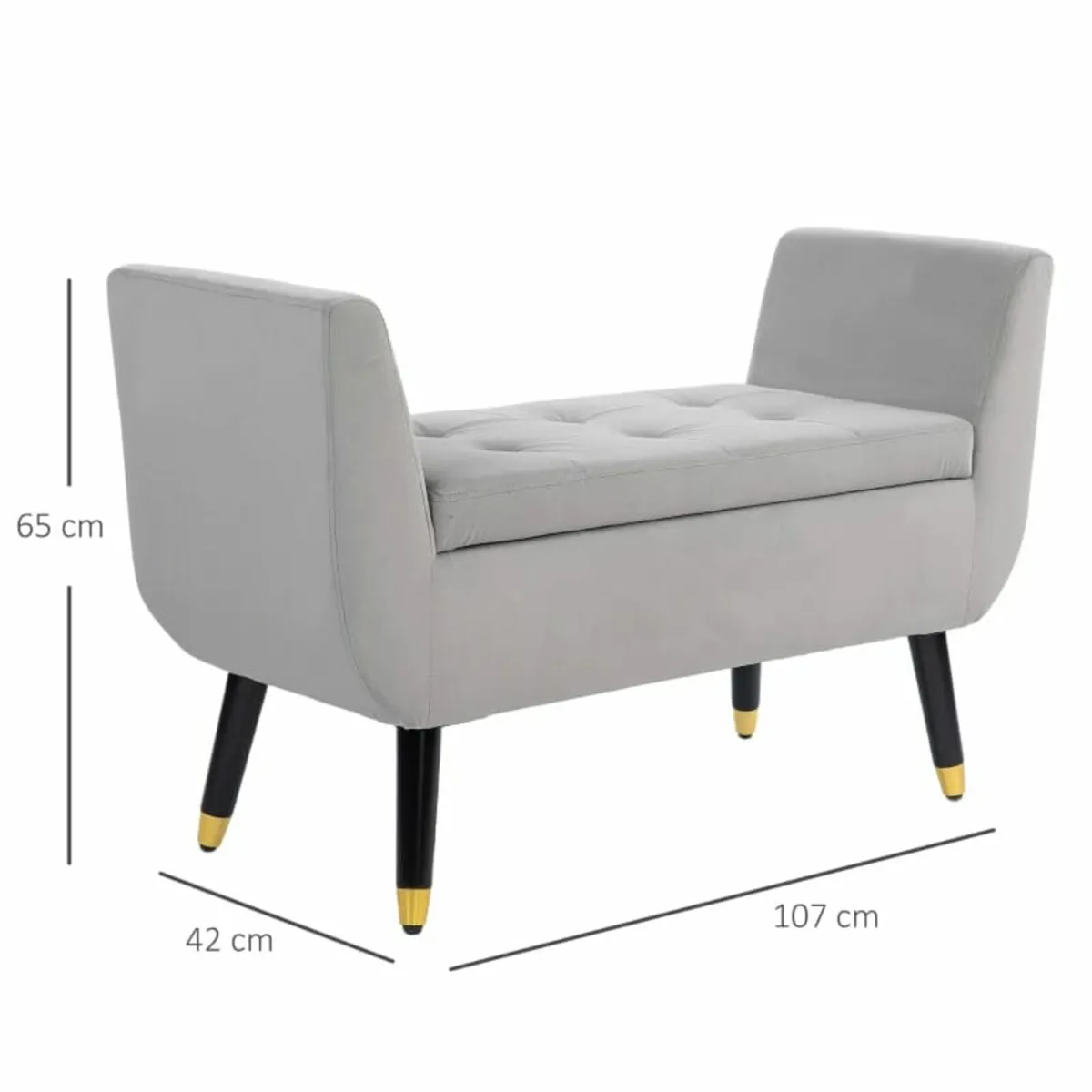 Storage Bench with Armrests and Storage, Trunk Ben - Image 4