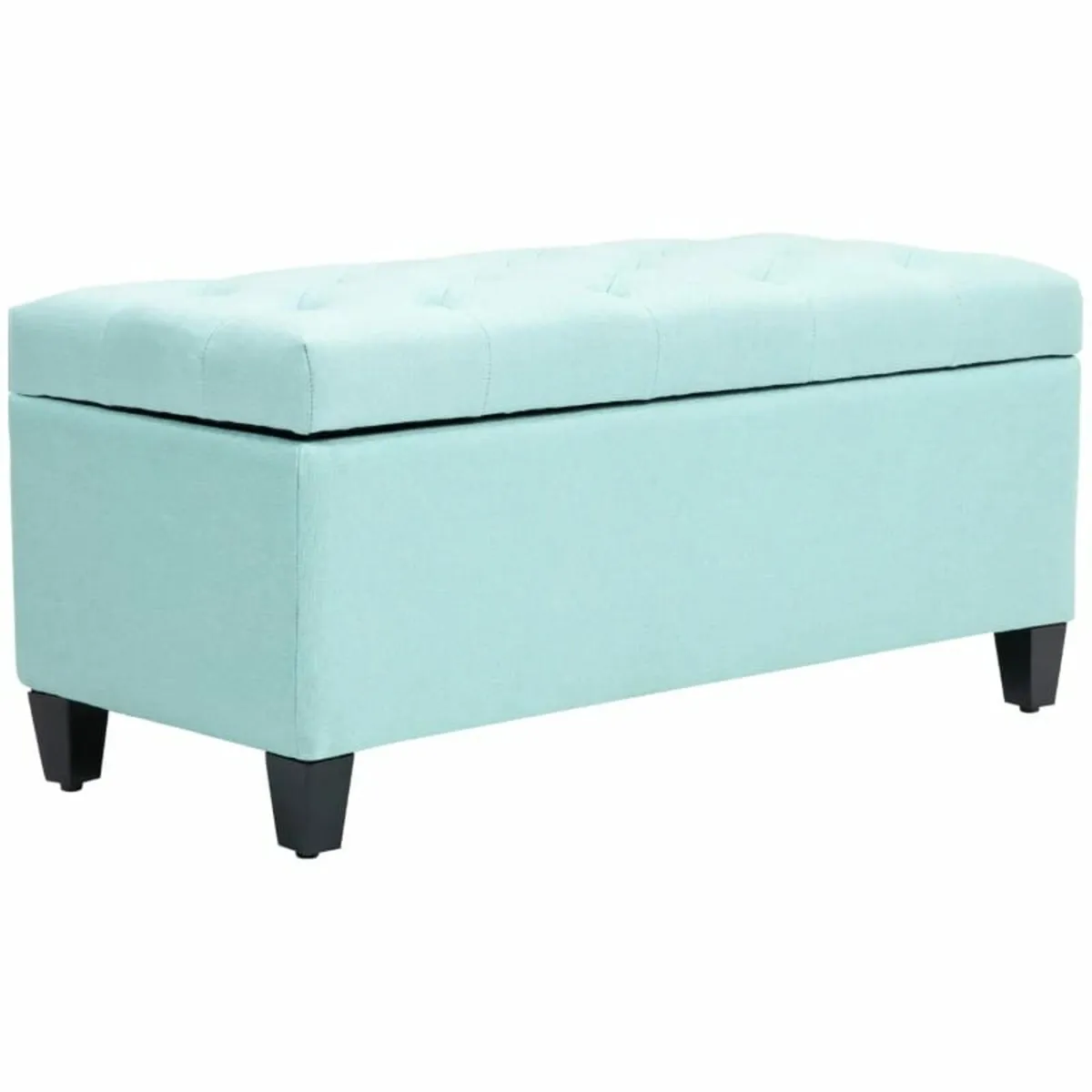 Upholstered Storage Bench, Linen-like Polyester, R - Image 2