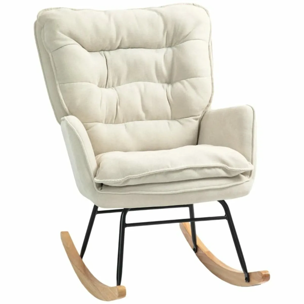 chair, wide seat, high backrest, beech wood frame, - Image 1
