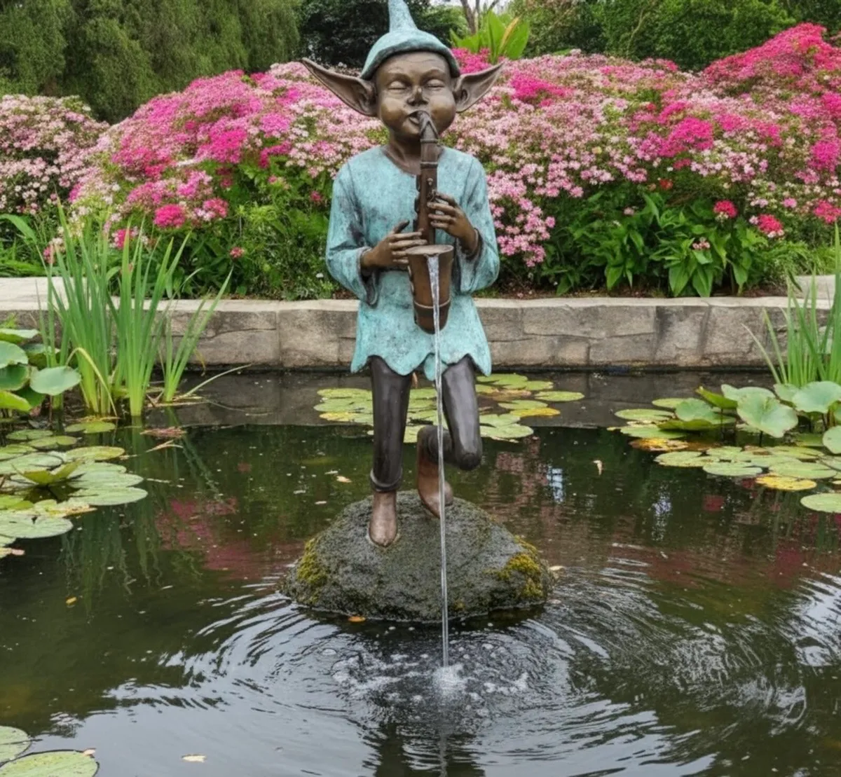 Bronze pixie playing saxophone - Image 1