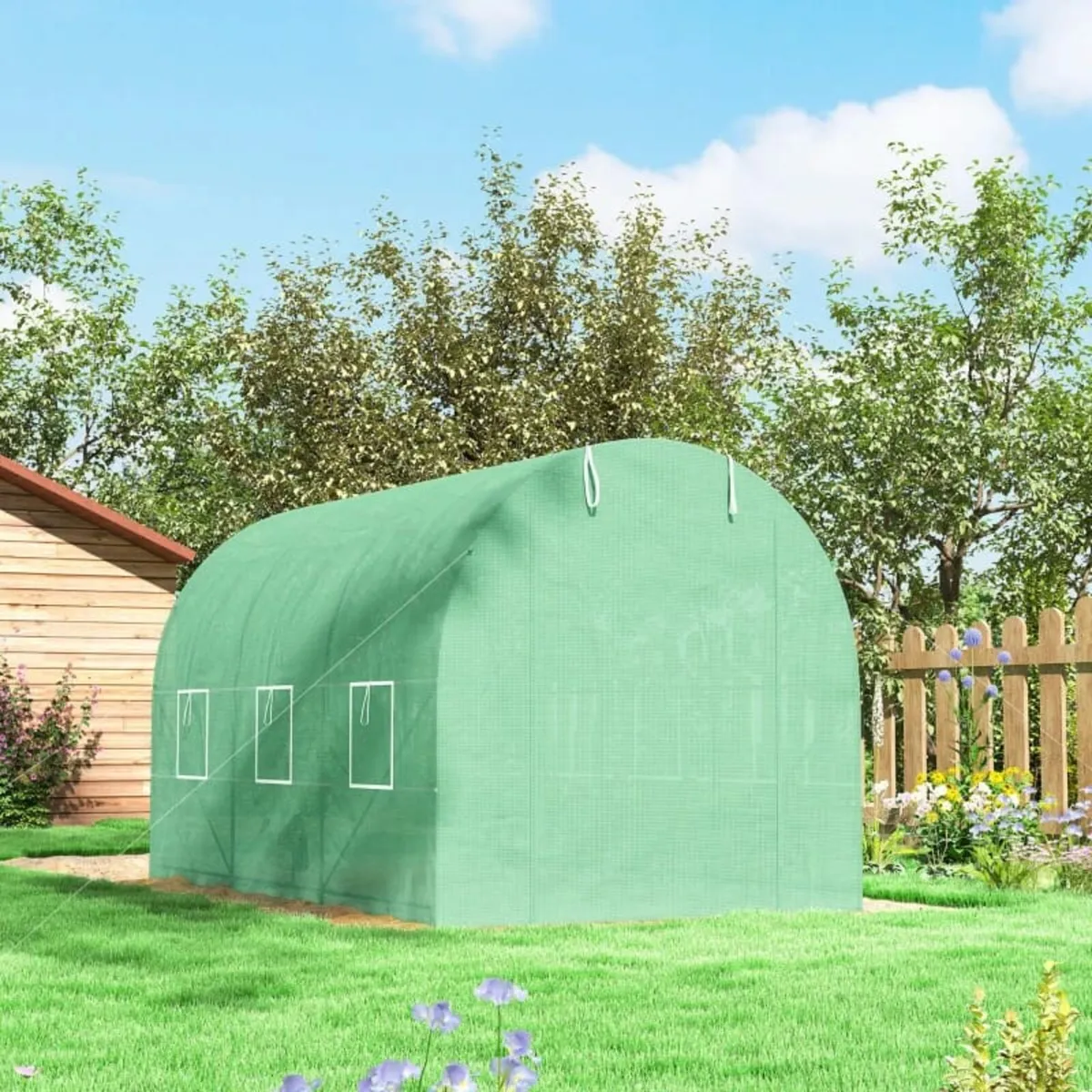3.5 x 2m Walk-In Polytunnel Greenhouse with Roll-U - Image 4