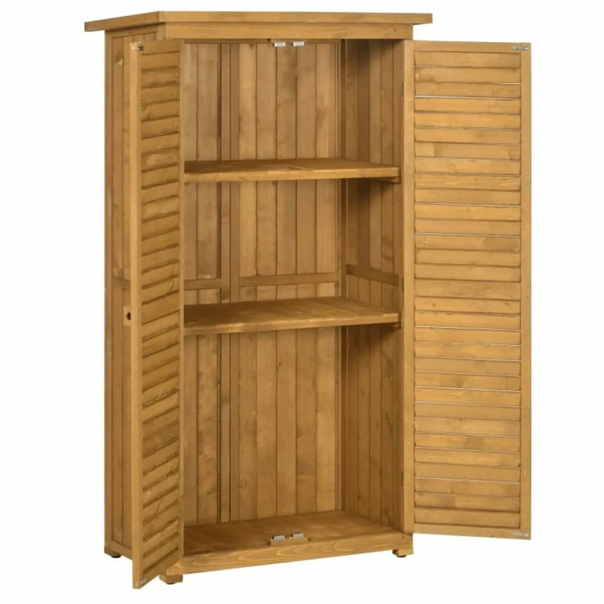 Garden Wood Storage Shed Fir Wood Shutter Tool Cab - Image 3