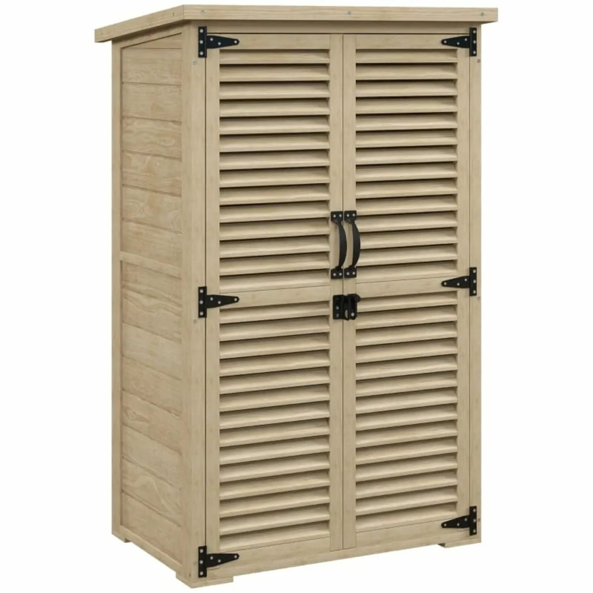 Wooden Garden Storage Cabinet for Tools with 2 She - Image 1