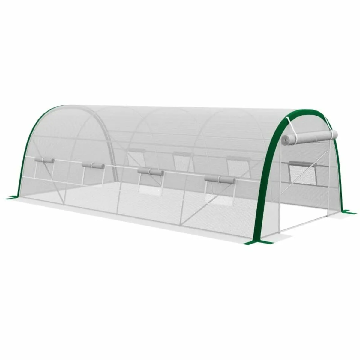 Garden Tunnel Greenhouse 18m² 6L x 3W x 2H m - 8 W - Image 2