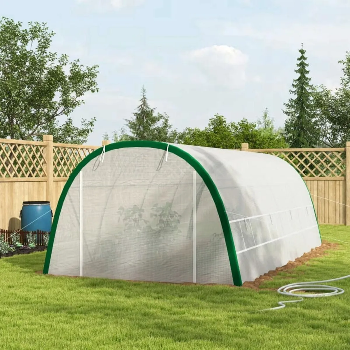 Garden Tunnel Greenhouse 18m² 6L x 3W x 2H m - 8 W - Image 3