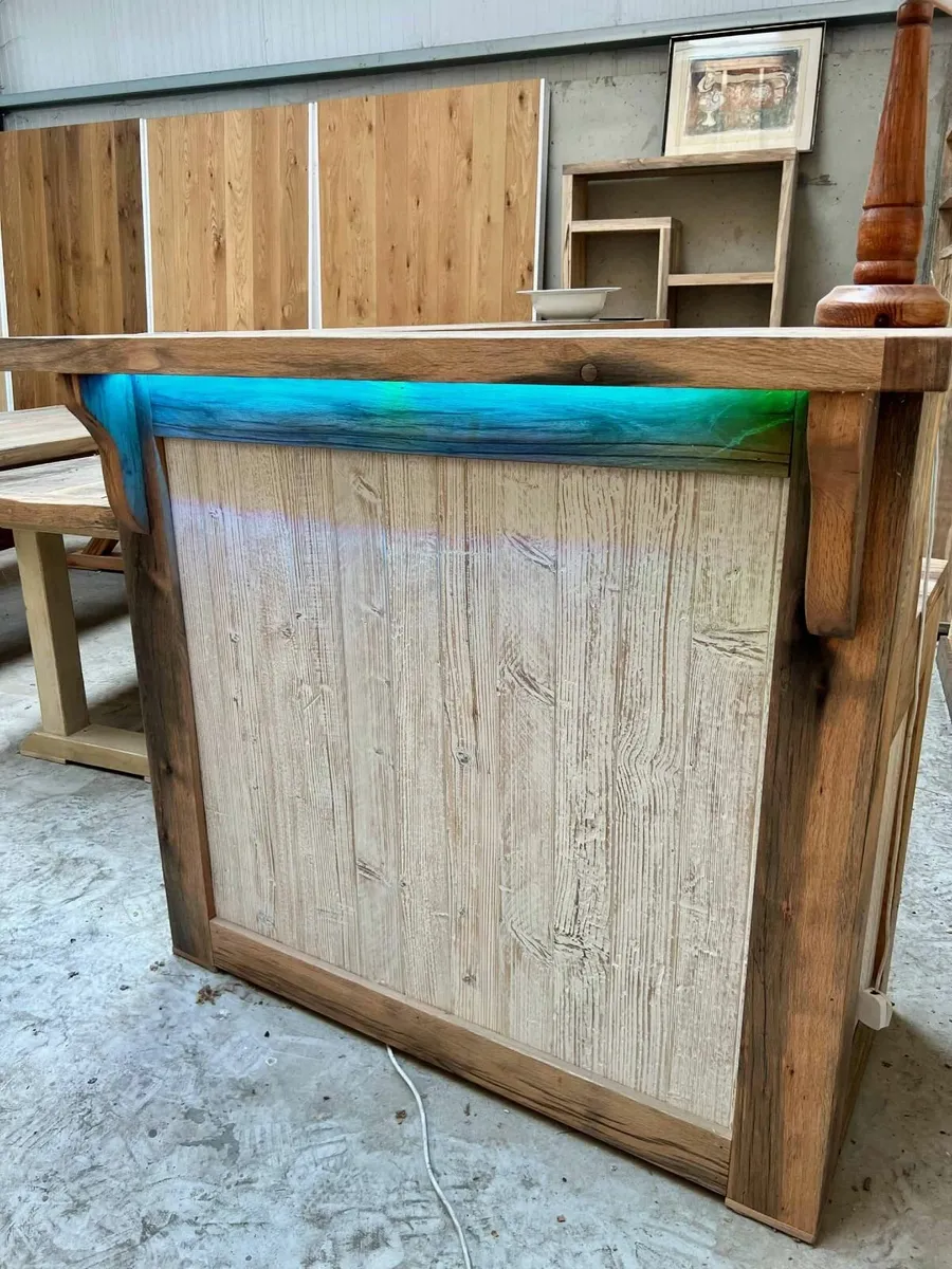 Hand Crafted Oak Bar - Image 3