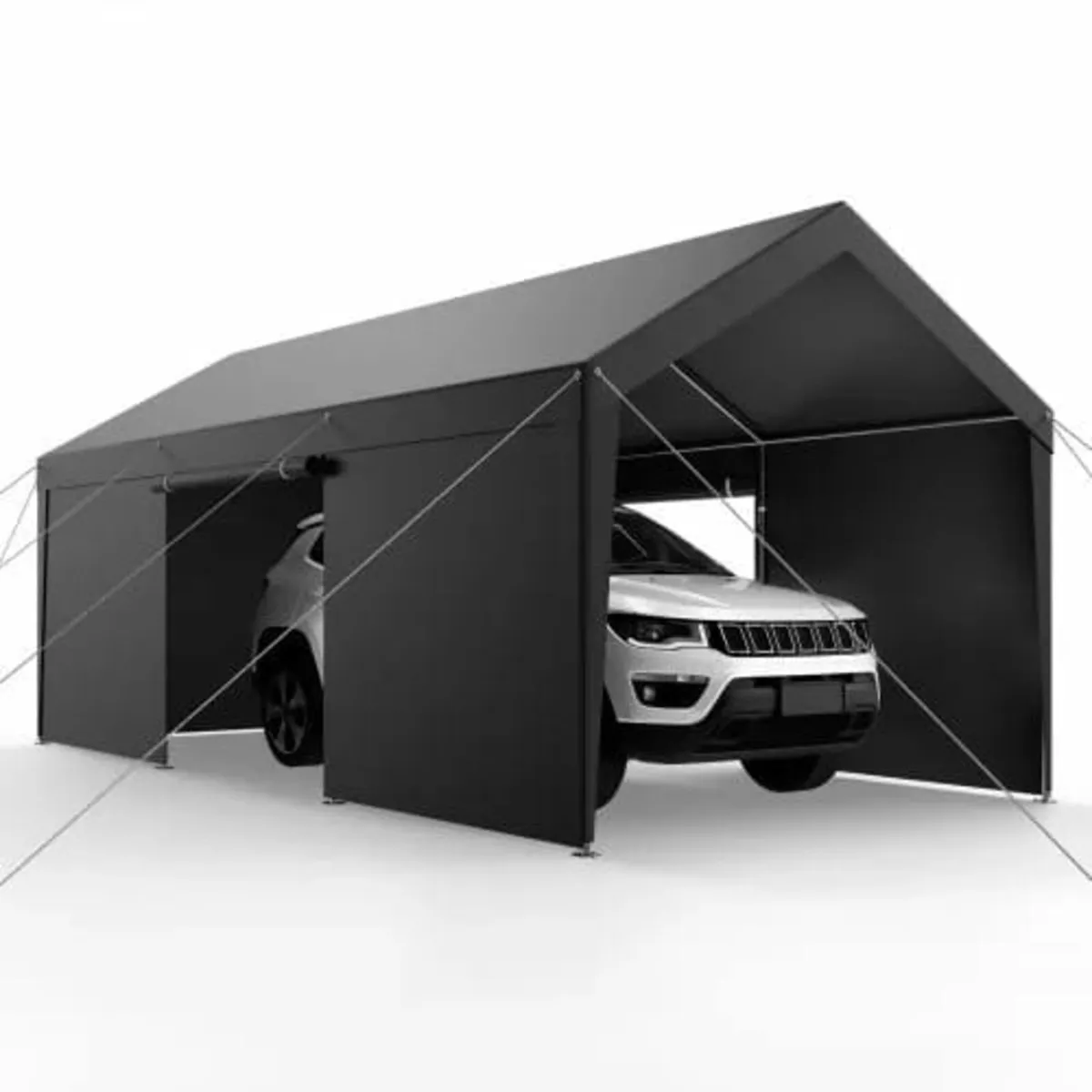 Carport, 10 x 20 FT Outdoor Car Canopy, Potable Ca - Image 1