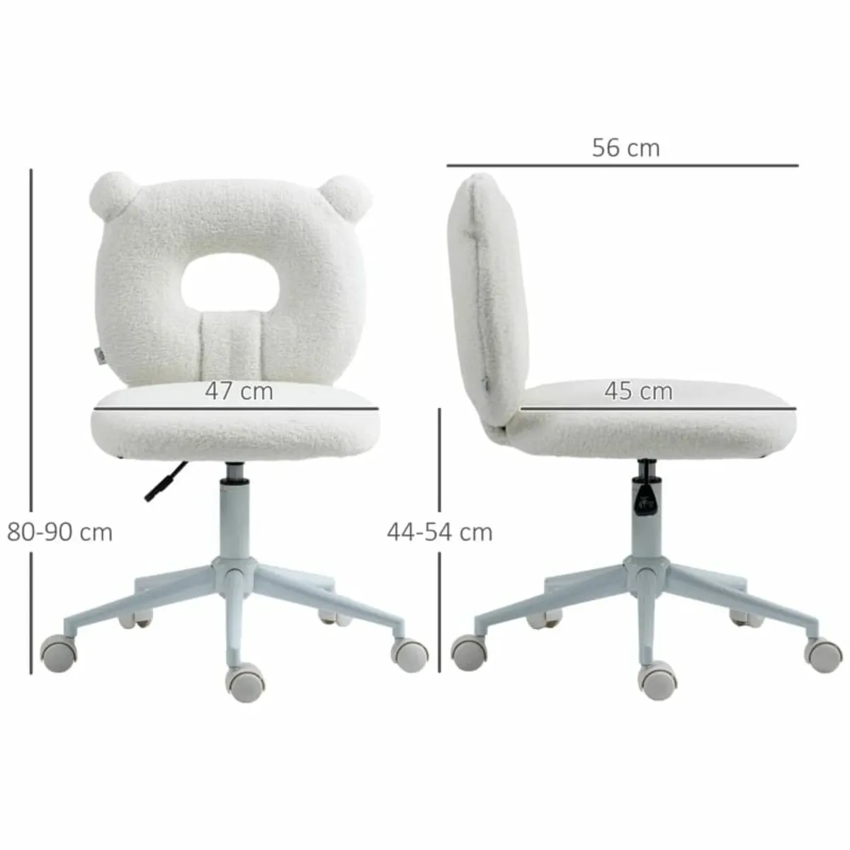 Office chair Desk chair, height-adjustable, teddy - Image 4