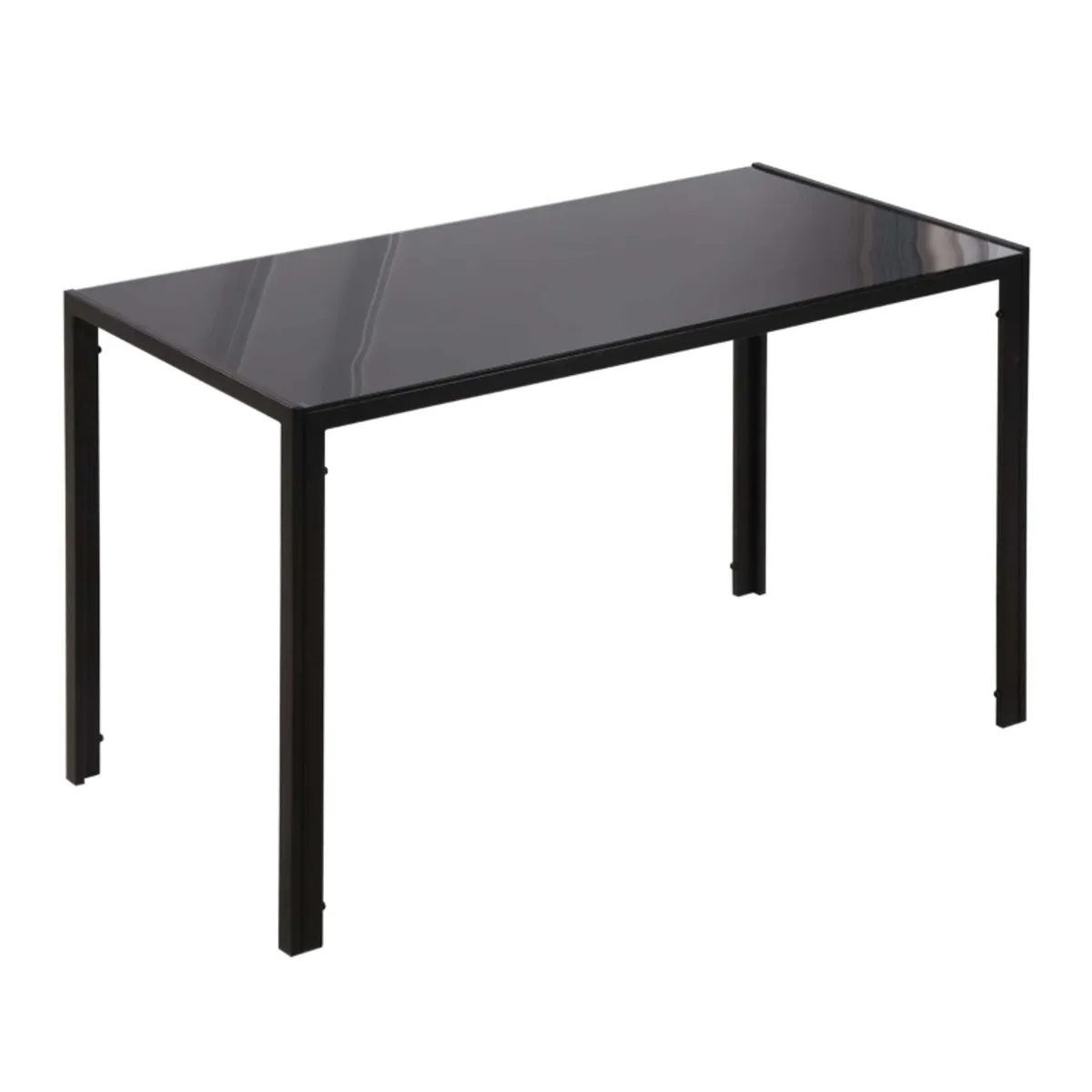 Modern Rectangular Dining Table for 4 People Glass - Image 2
