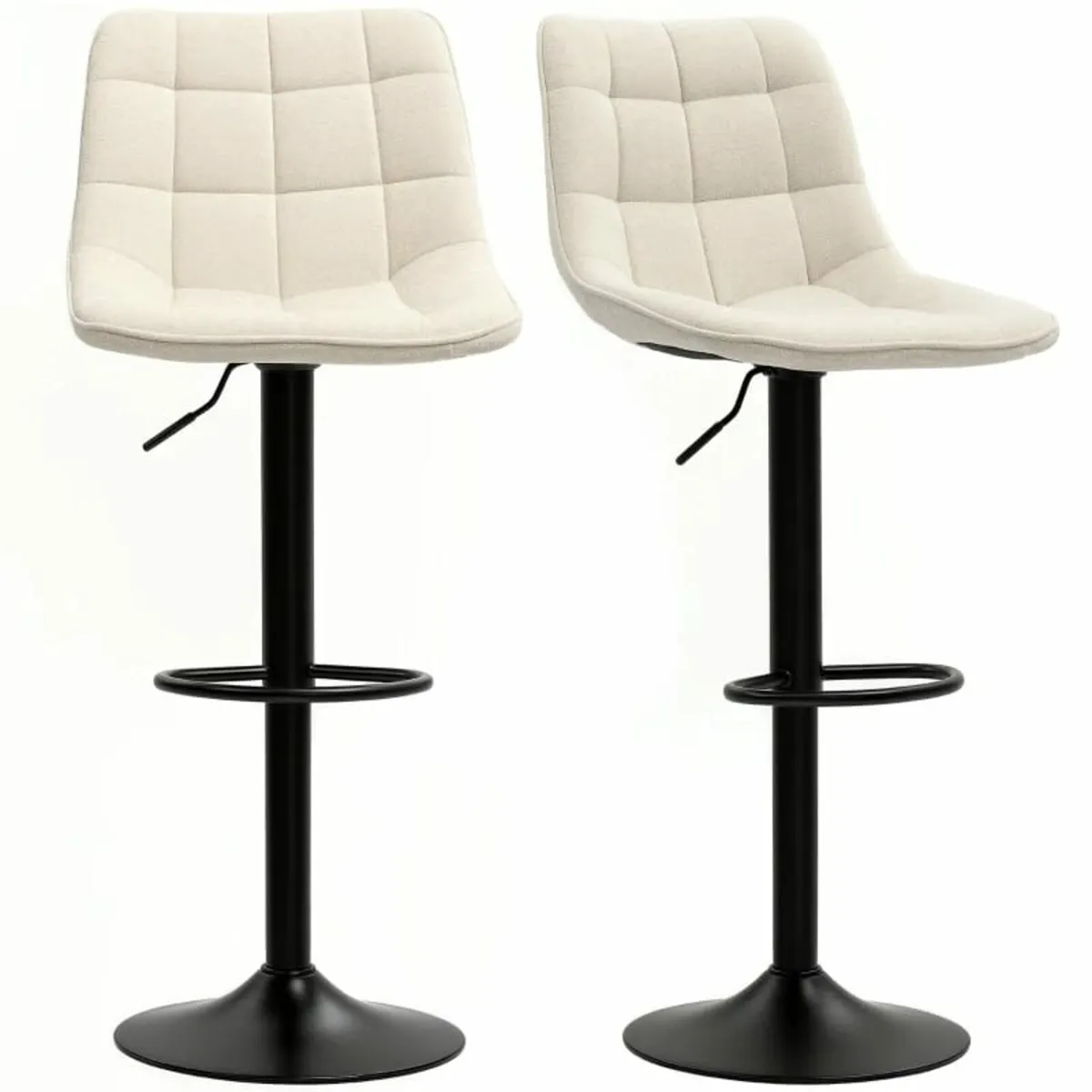 Modern Bar Stool, 2-Piece Set of Swivel Bar Chairs - Image 1