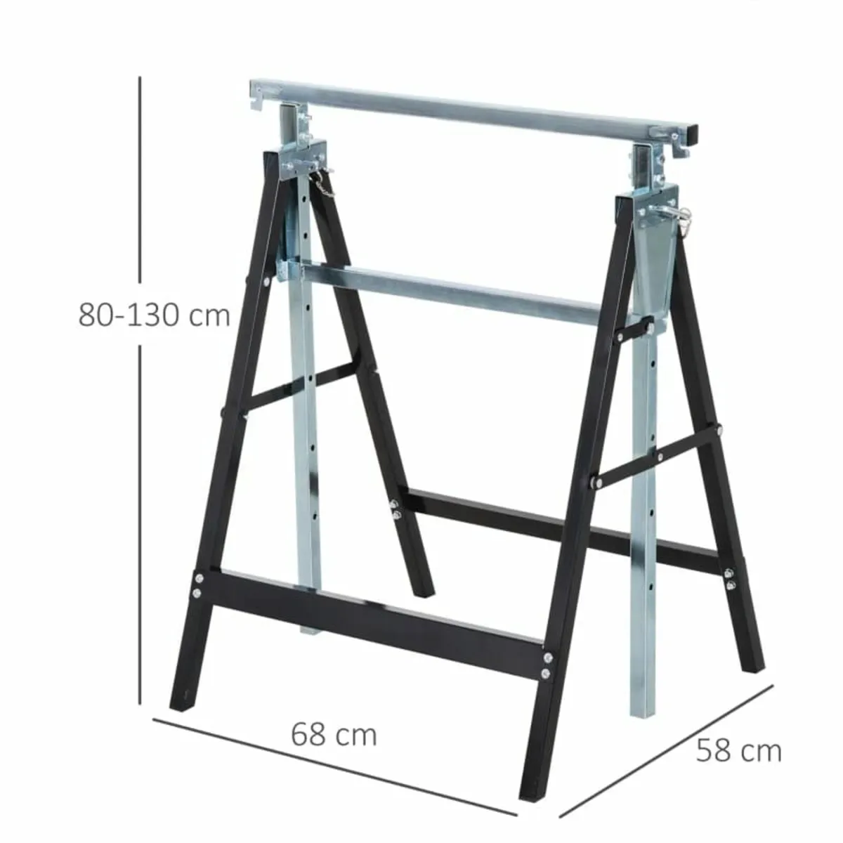 Set of 2 Adjustable Telescopic Builders Trestle DI - Image 3