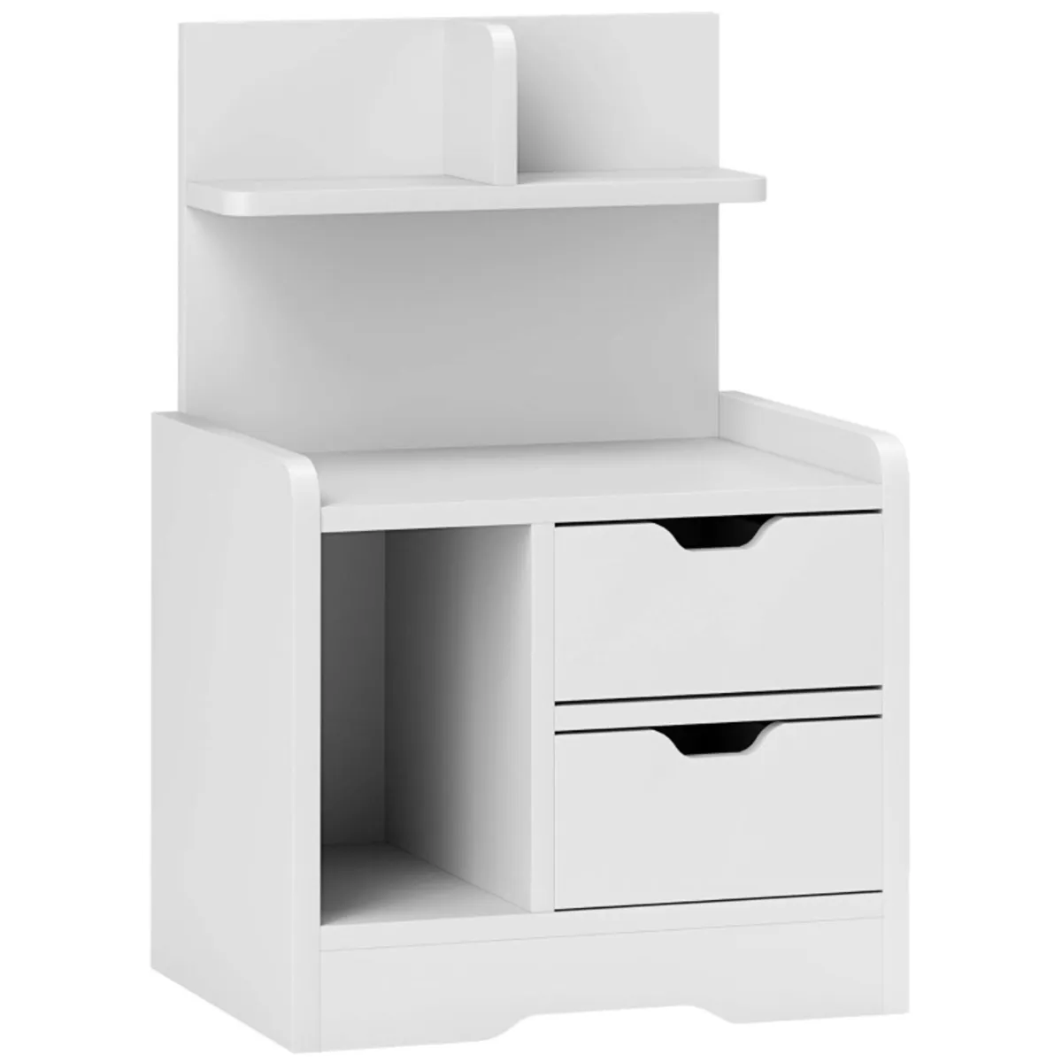 Nightstand with 2 drawers, open shelf, 40x30x60 cm - Image 1