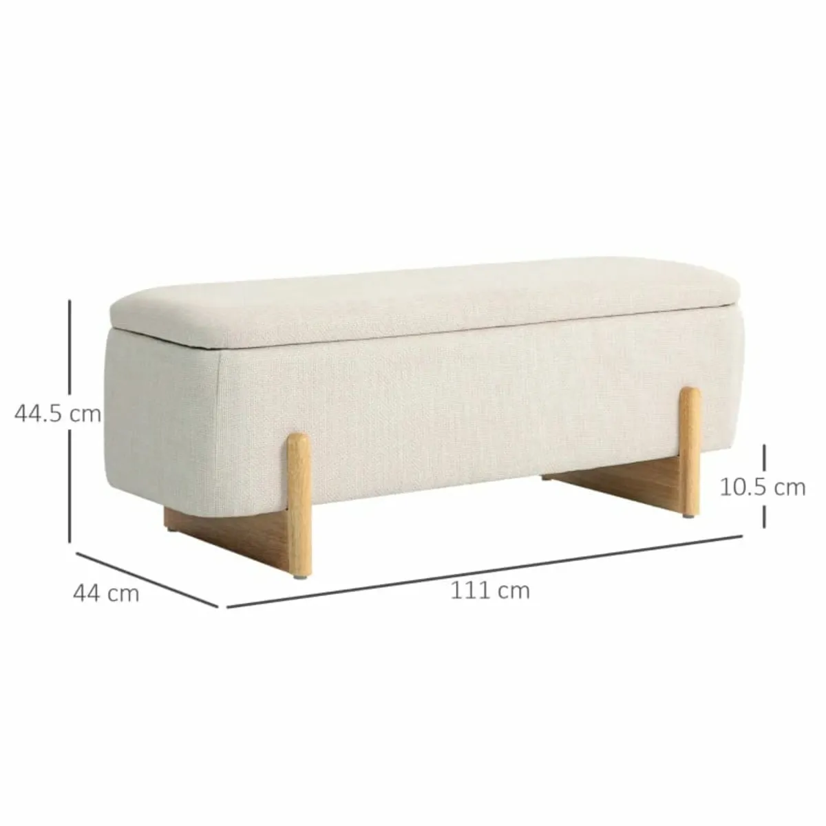 Storage stool with storage, Bench with foam paddin - Image 4