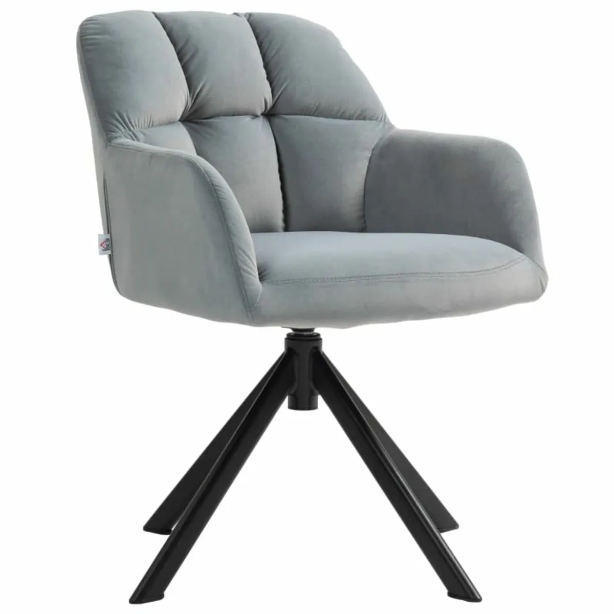 Swivel Armchair, Modern Accent Chair with Metal Le - Image 2