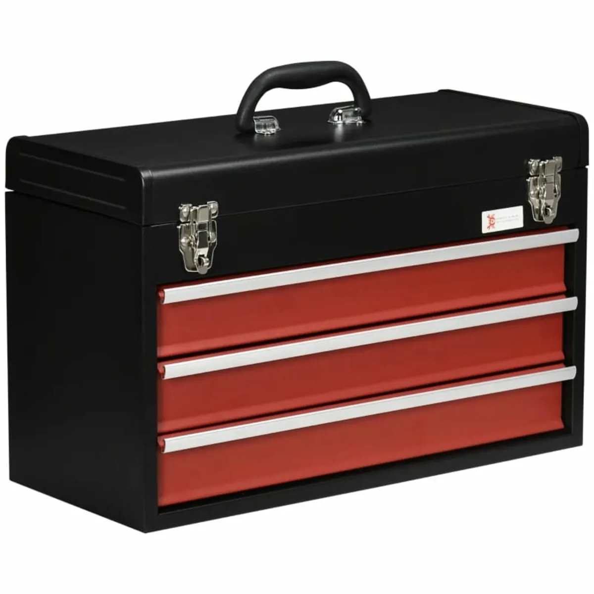 3 Drawer Tool Chest, Lockable Metal Tool Box with - Image 1