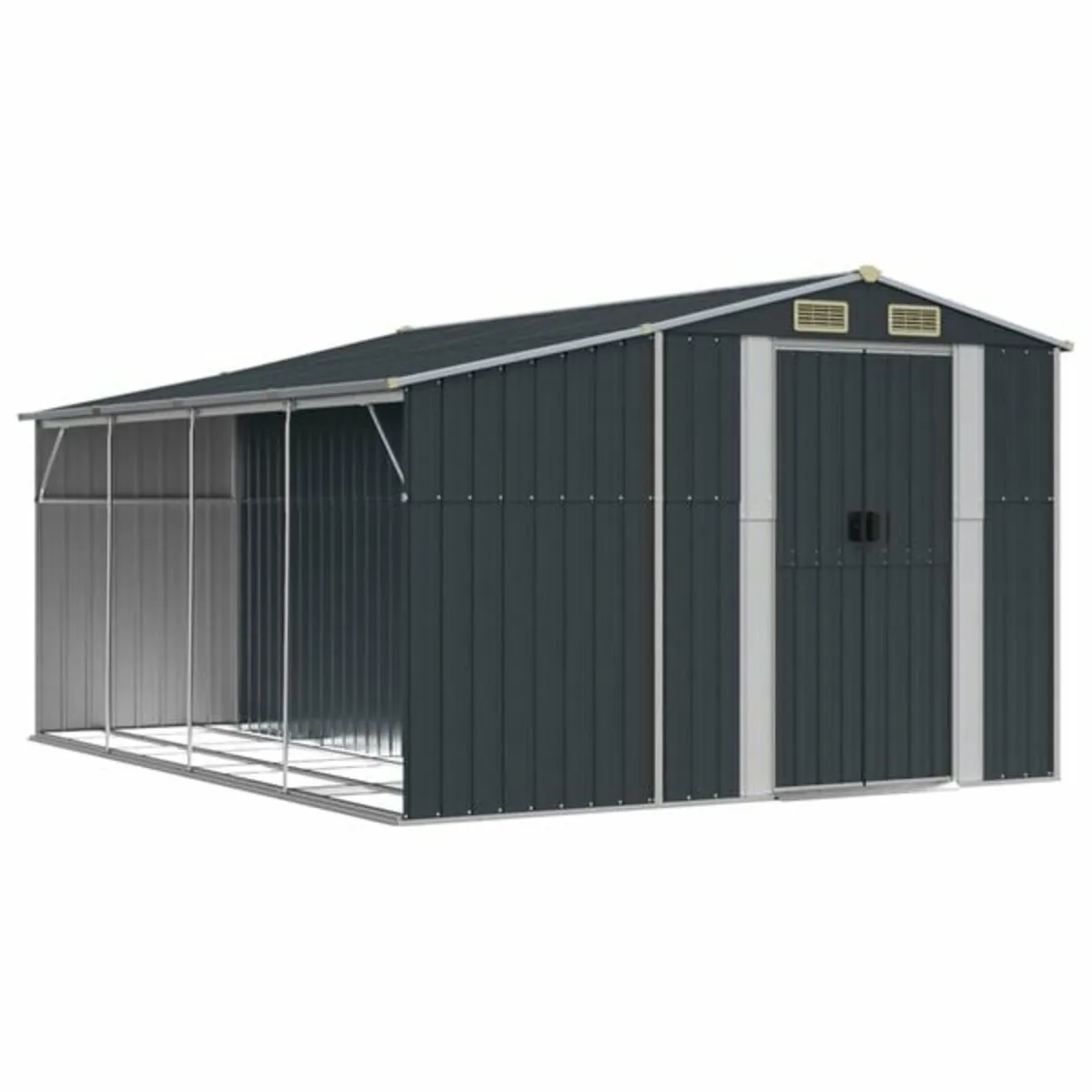 Shed Anthracite 277x365.5x179 cm Galvanised Steel - Image 2