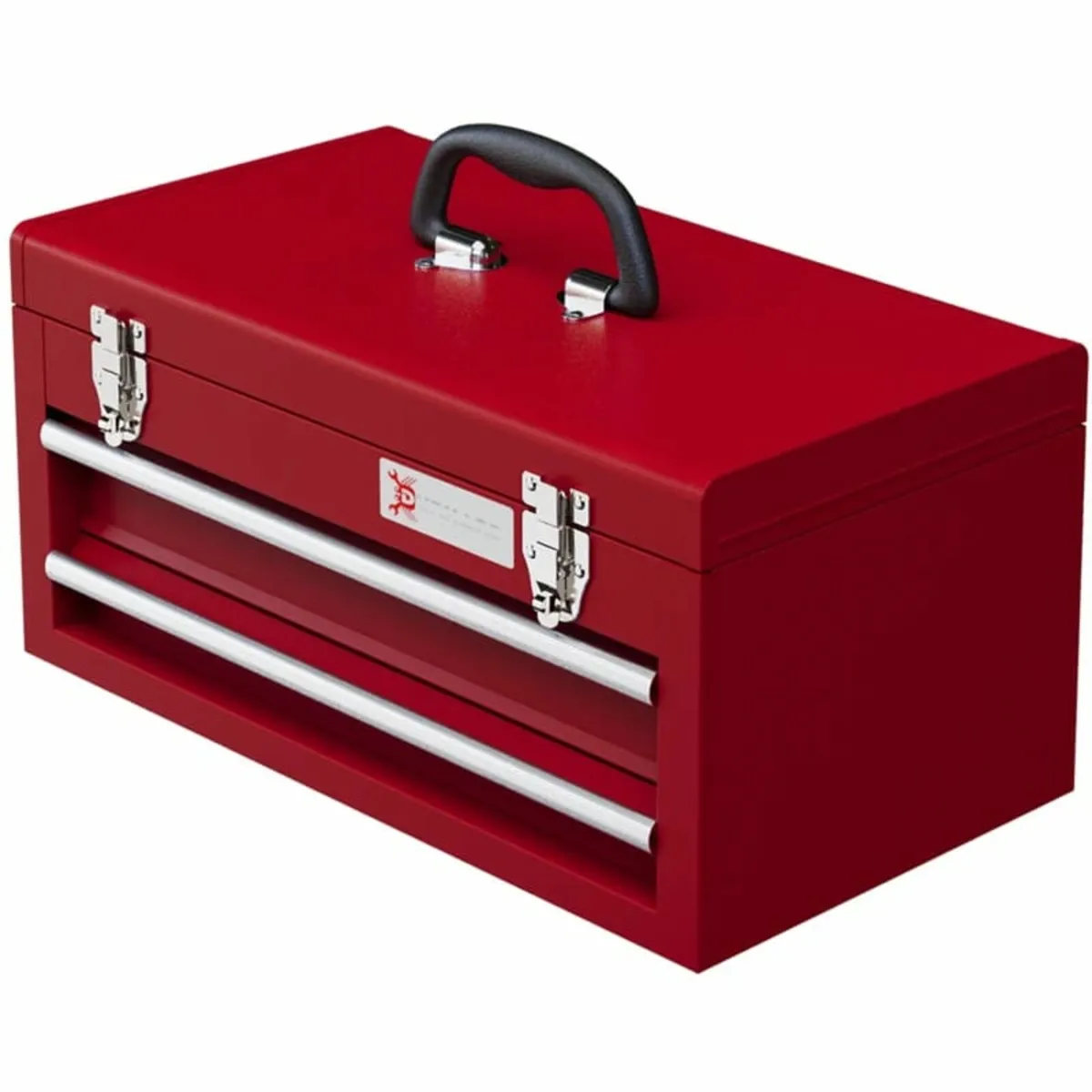 Lockable Metal Tool Box, 2 Drawer Tool Chest with - Image 1