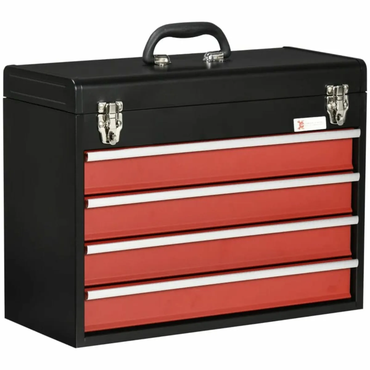 4 Drawer Tool Chest, Lockable Metal Tool Box with - Image 1