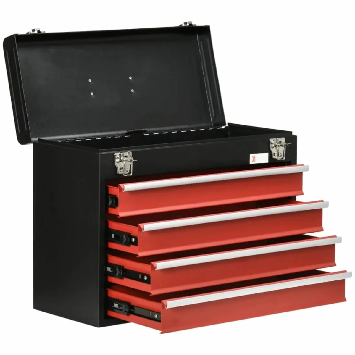 4 Drawer Tool Chest, Lockable Metal Tool Box with - Image 2