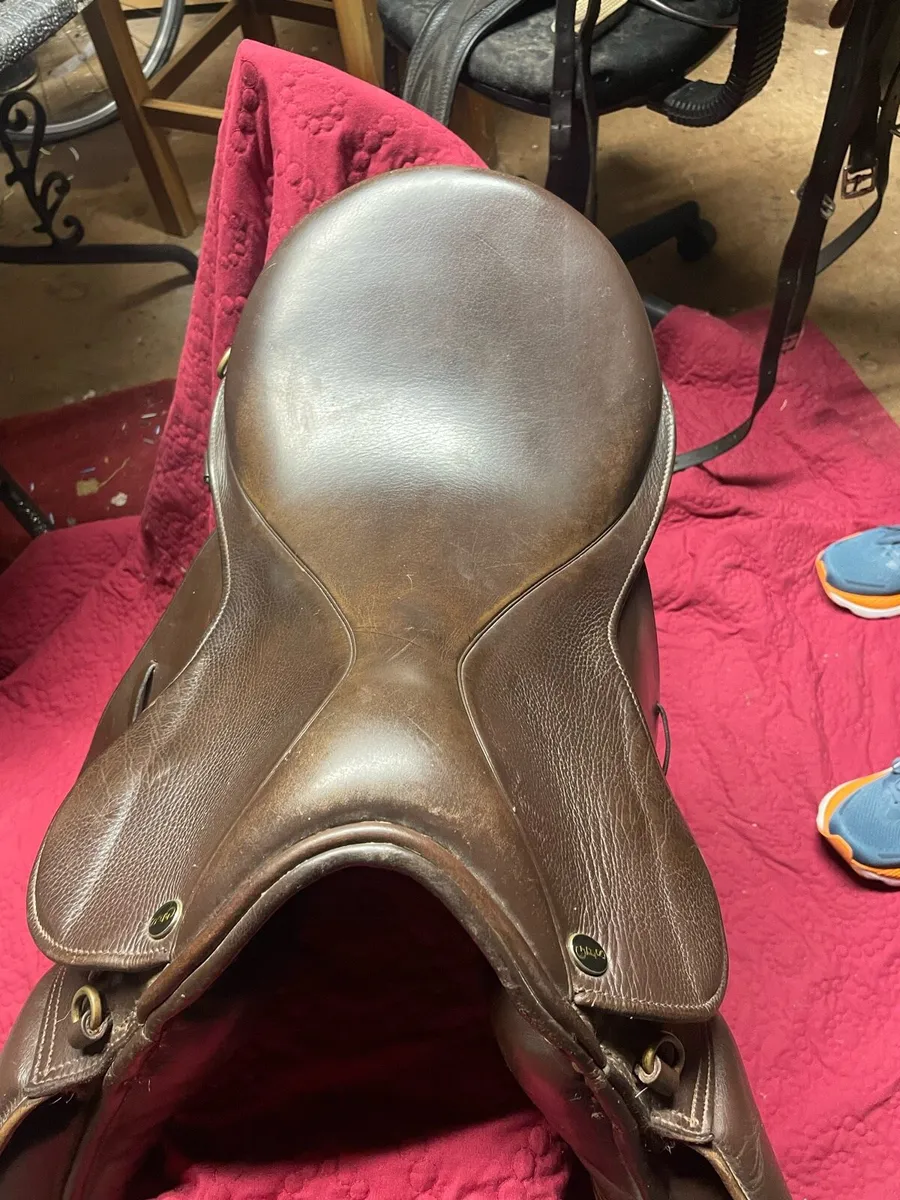 3 saddles and a selection of tack - Image 1