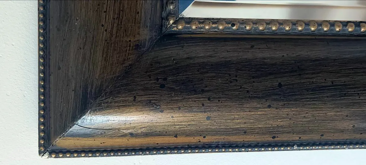 Large antique mirror carved wooden - Image 2